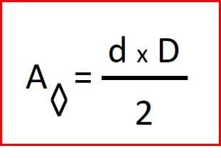 formula area del rombo