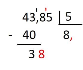 resolver divisiones con decimales