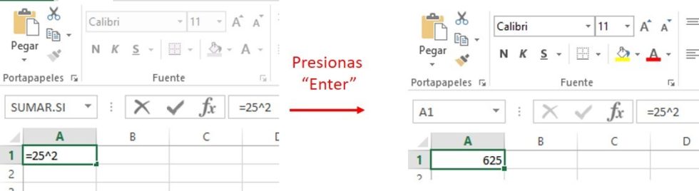 Como Elevar al Cuadrado en Excel - Cosmo del Como